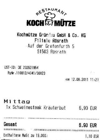 kartoffelkoenig Hffner Kochmtze Restaurant